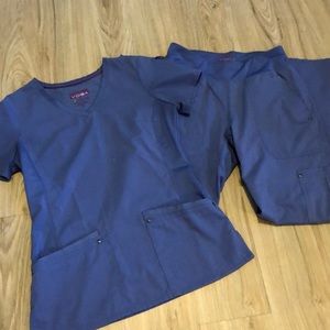 HEALING HANDS CEIL BLUE SCRUB SET